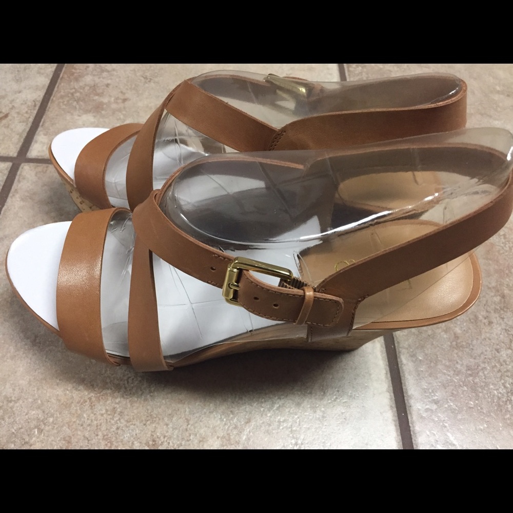 NEW Franco Sarto "Stallion" leather wedge sandals. So comfortable.
